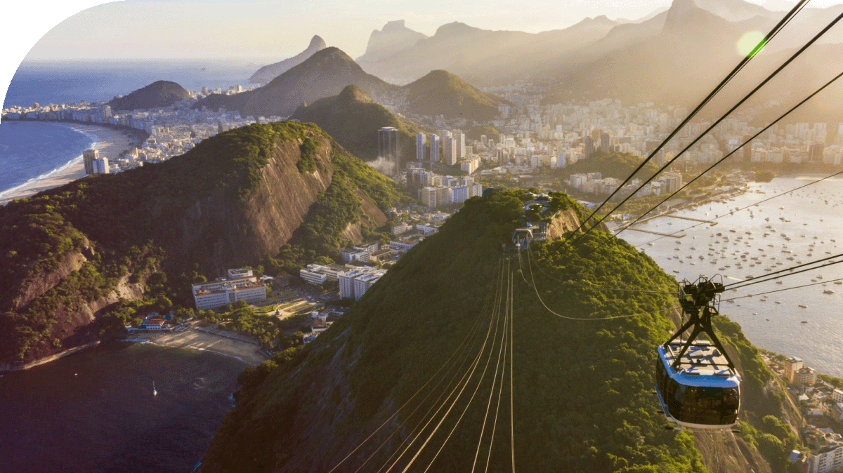 Aerial view of Rio De Janeiro.