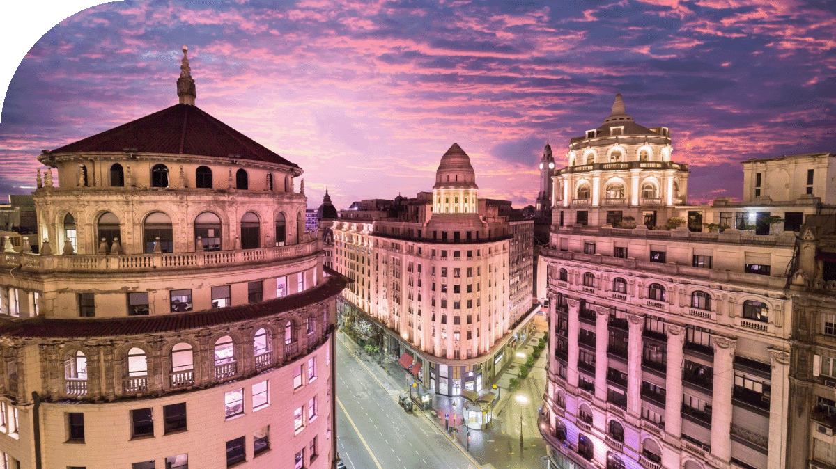 Evening in Buenos Aires.