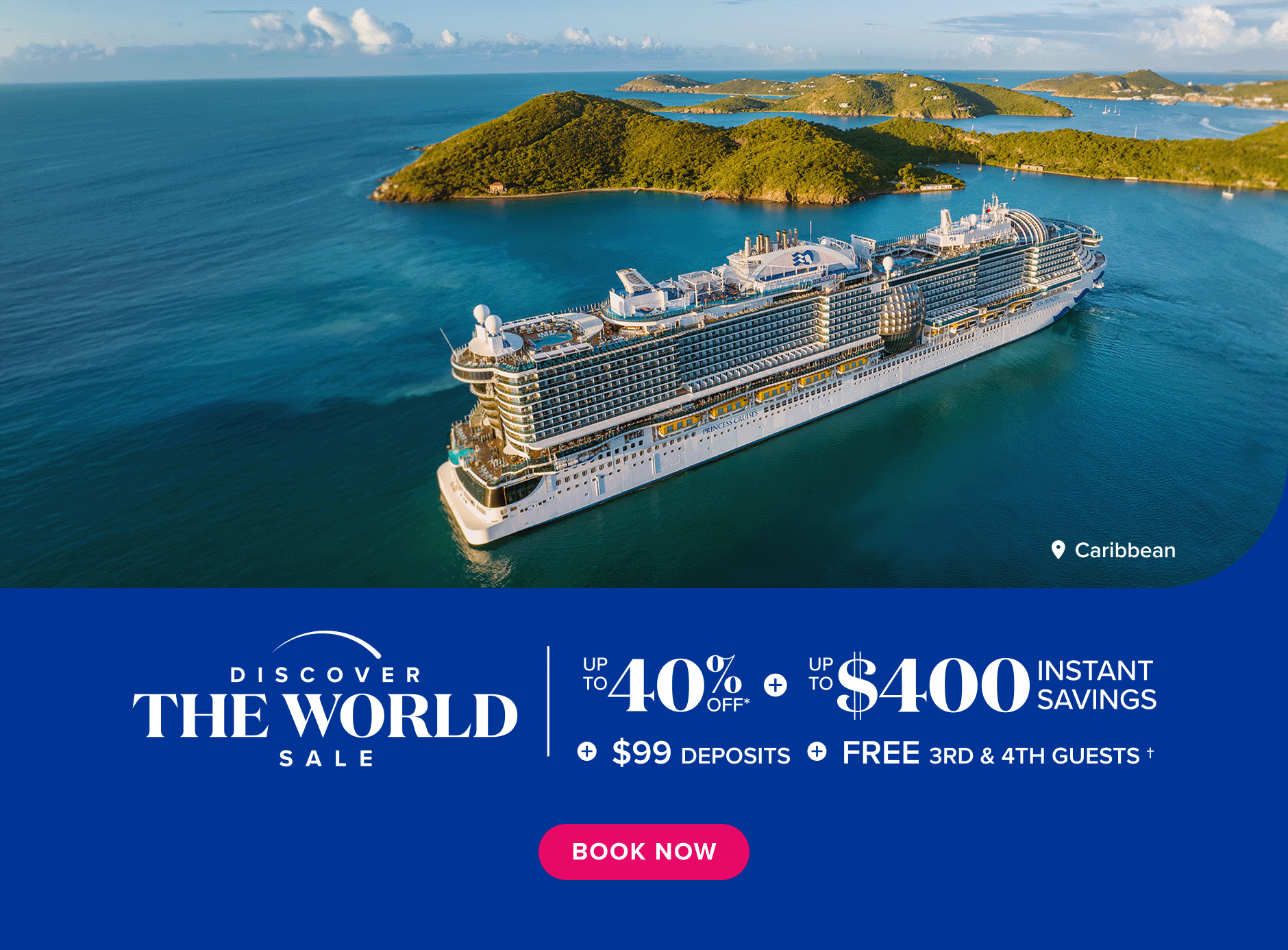 Discover the World. Up to 40% off plus up to $400 instant savings plus $99 deposits plus free 3rd & 4th guests. Book now.
