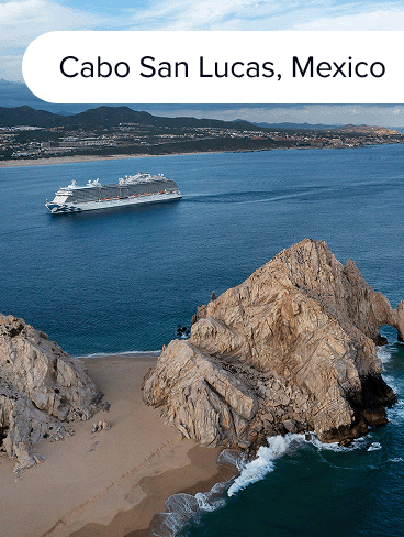 A Princess ship sails near Cabo San Lucas.