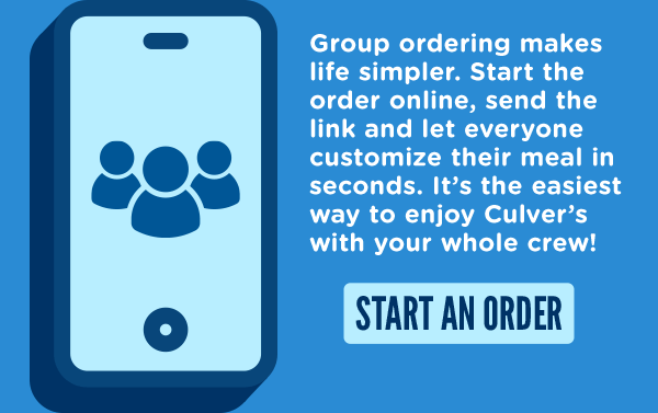 Group ordering makes life simpler. Start the order online, send the link and let everyone customize their meal in seconds. START AN ORDER