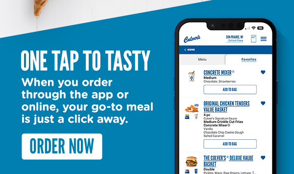ONE TAP TO TASTY - ORDER NOW THROUGH OUR APP