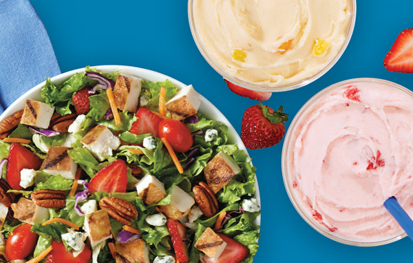 Don't wait until it's too late. Enjoy the freshness of our Strawberry Fields Salad and the sweetness of our Lemon Ice* while you still can.