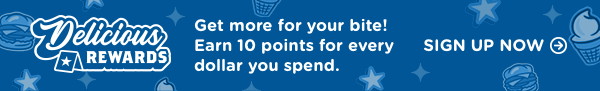Delicious Rewards: Get more for your bite! Earn 10 points for every dollar you spend. Sign up now!