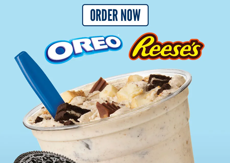 Melt into every creamy, crunchy, chocolatey spoonful of the OREO® REESE'S Cheesecake Concrete Mixer.