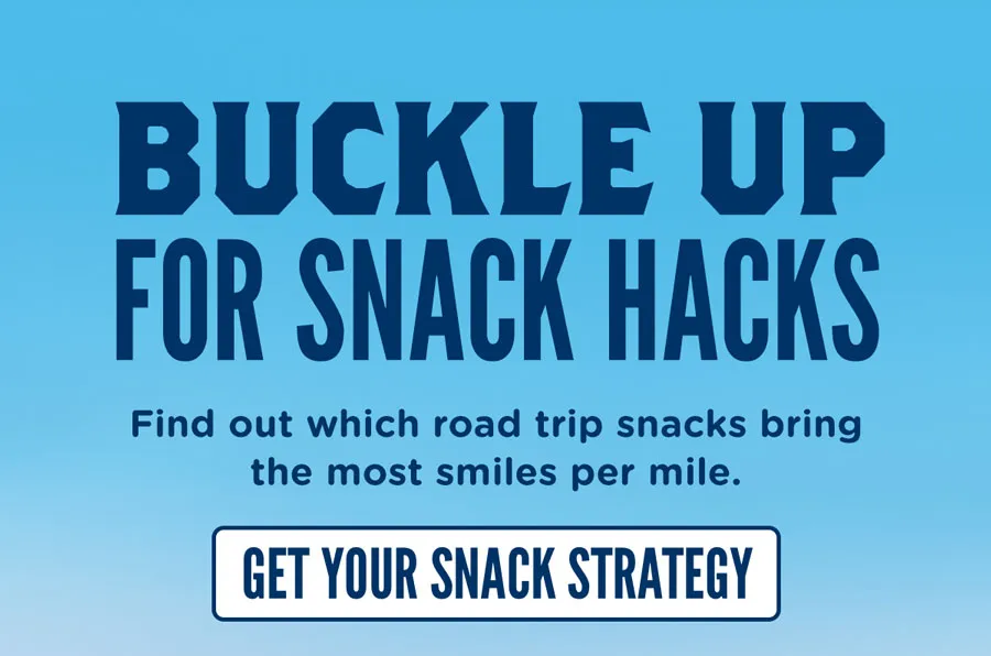 Buckle up for snack hacks! Find out which road trip snacks bring the most smiles per mile.