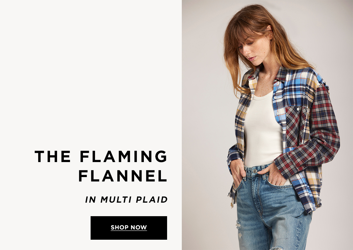 THE FLAMING FLANNEL  IN MULTI PLAID  SHOP NOW