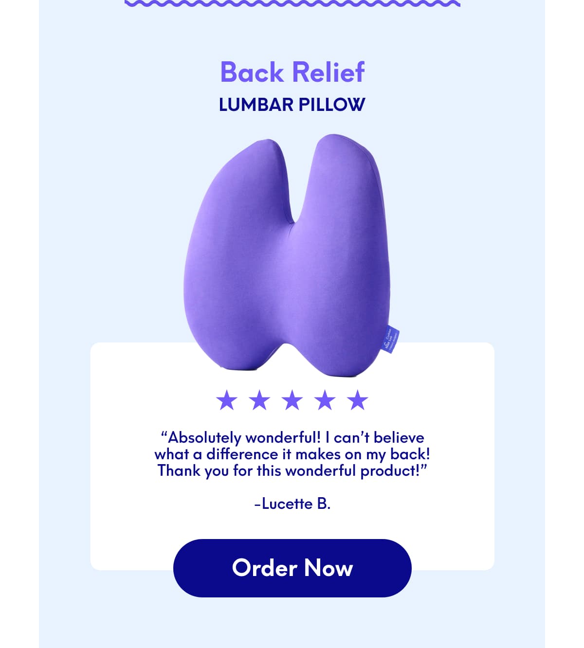 Back Relief Lumbar Pillow | Order Now