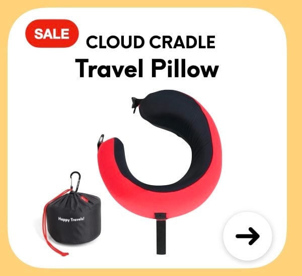 Cloud Cradle Travel Pillow - red