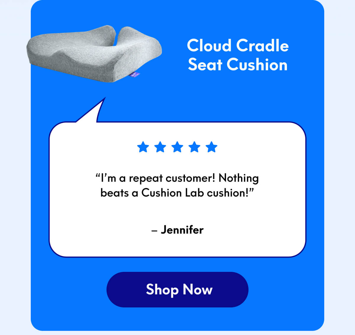 Cloud Cradle Seat Cushion | “I’m a repeat customer! Nothing beats a Cushion Lab cushion!” - Jennifer | [SHOP NOW]