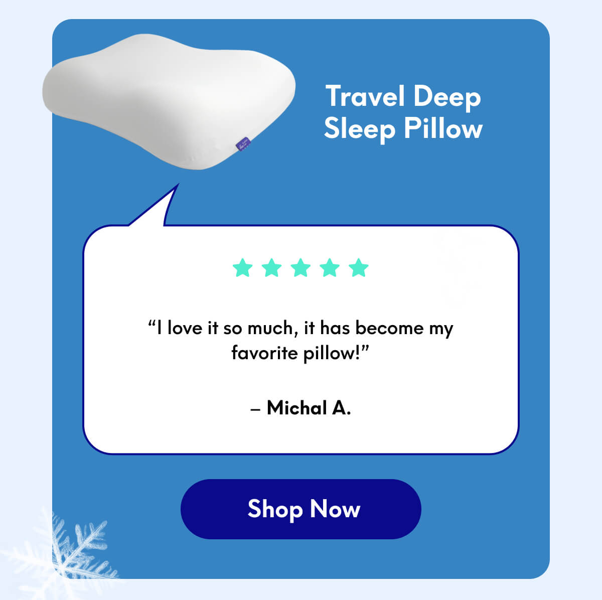 Travel Deep Sleep Pillow | “I love it so much, it has become my favorite pillow!” - Michal A. | [SHOP NOW]