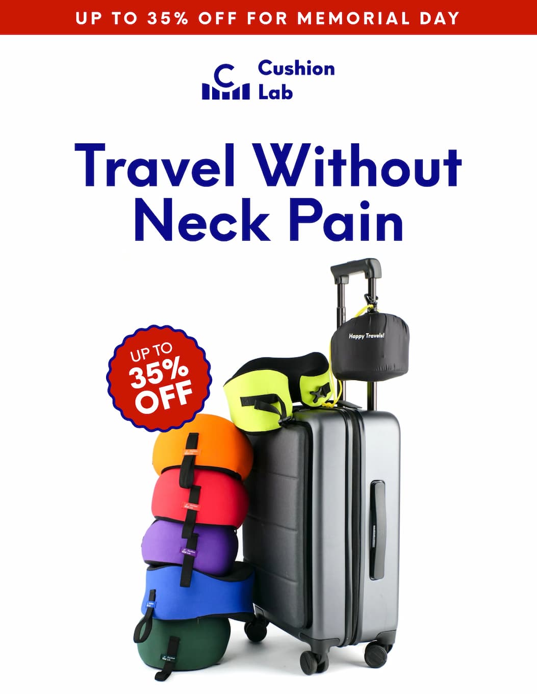 Cushion Lab | Up to 35% off for Memorial Day | Travel Without Neck Pain