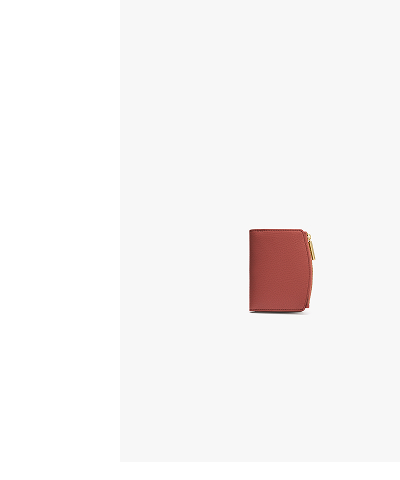 Fold Zip Wallet Dark Terracotta