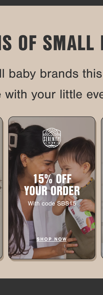 15% Off on Serenity Kids.