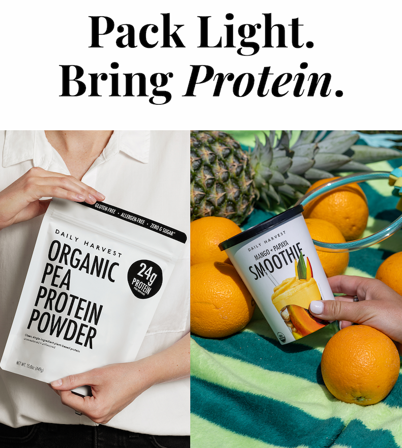pack light. bring protein.
