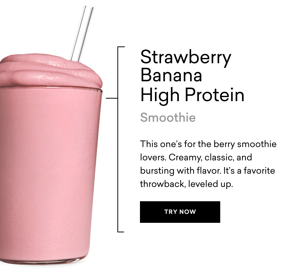 Strawberry Banana High Protein Smoothie