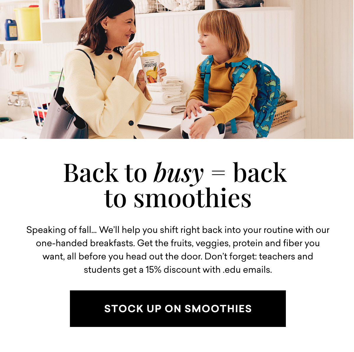 Back to busy = back to smoothies