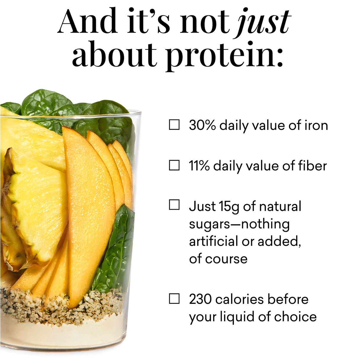 And it's not just about protein