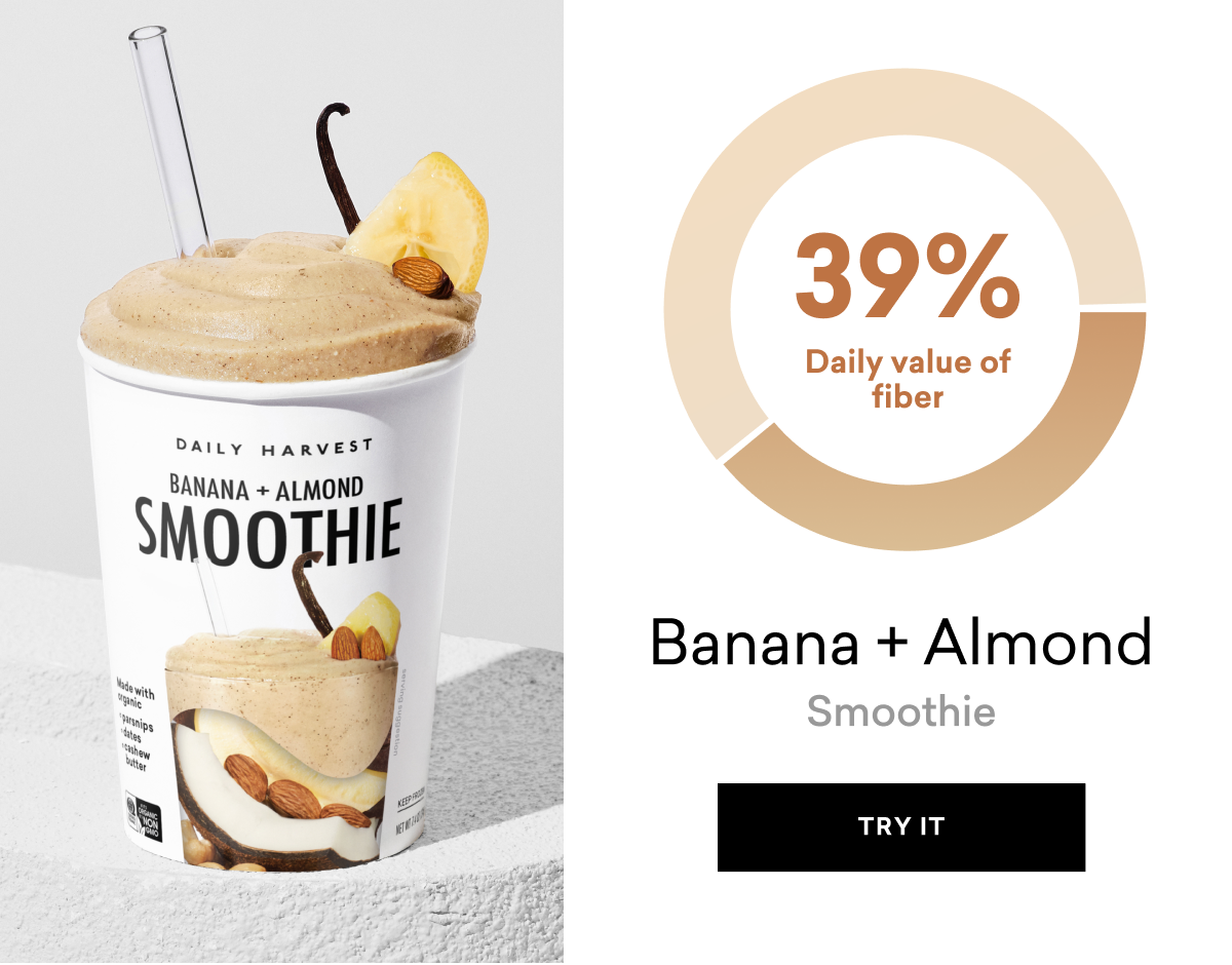 Banana and Almond smoothie: 39% Fiber