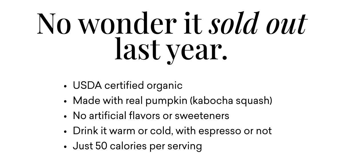 No wonder it sold out last year.