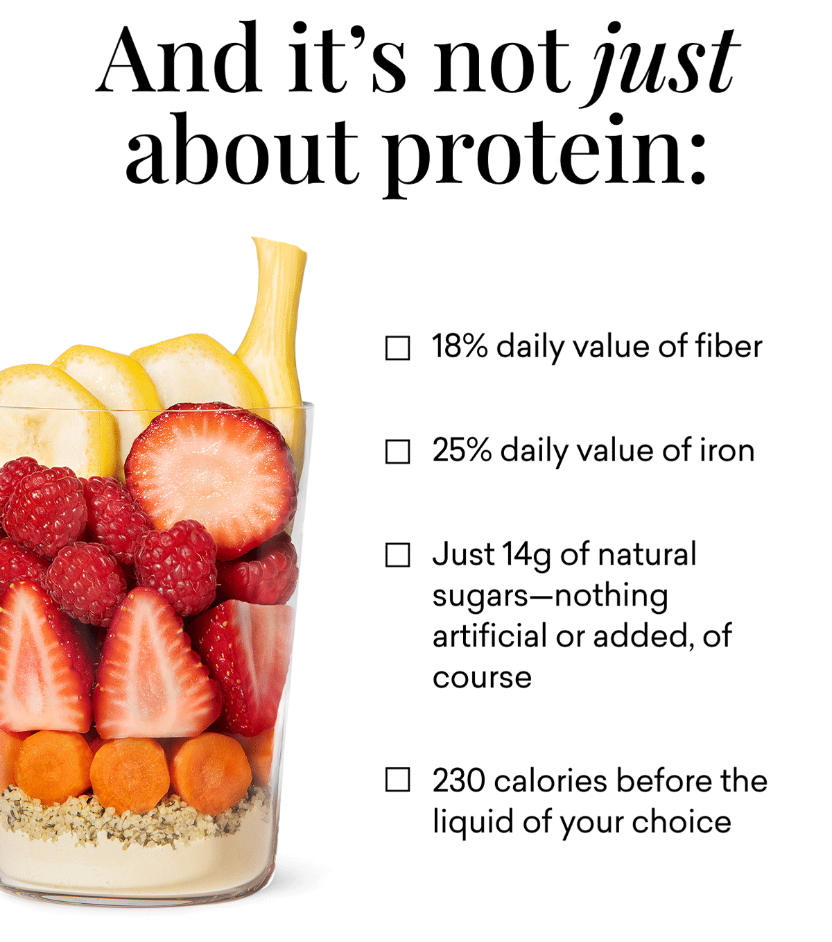 And It's not just about protein