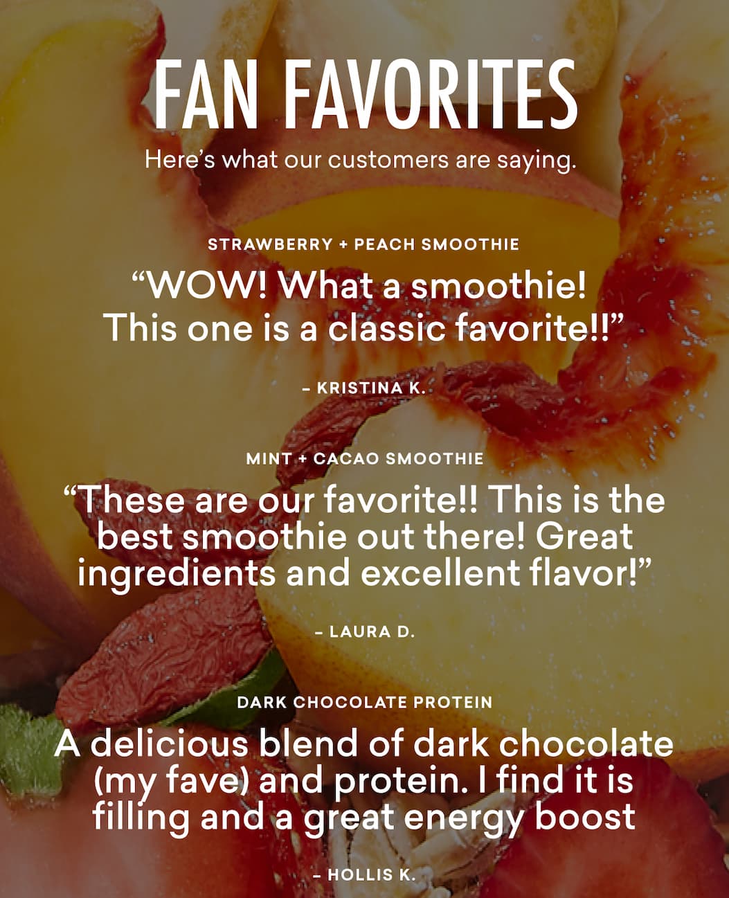 FAN FAVORITES: Here's what our customers are saying.