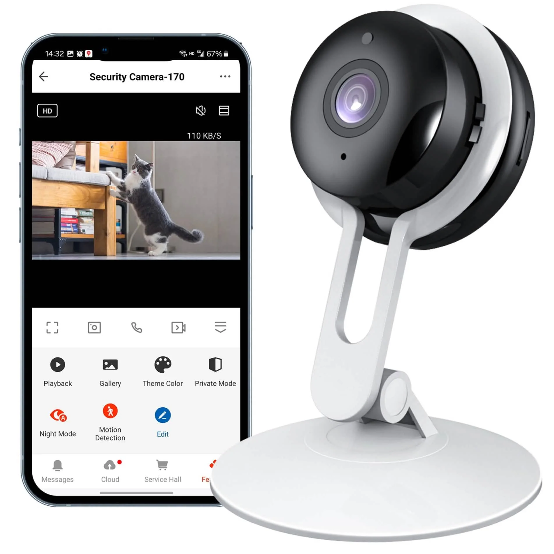 Image of 3MP Wireless Smart AI Home Security Camera – Two-Way Audio, Motion Detection, Night Vision
