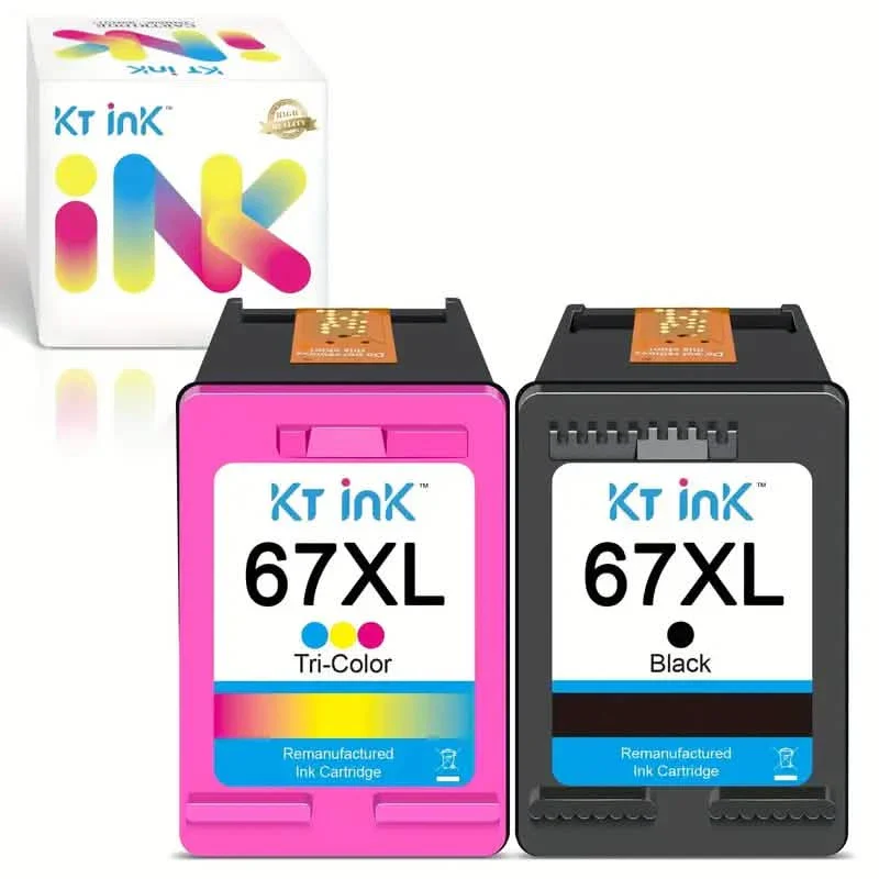 Image of High-Yield Ink Cartridge 67XL for HP DeskJet and Envy Printers