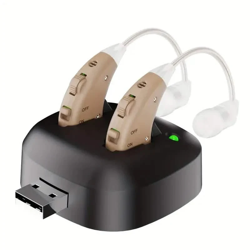 Image of True Hearing Aids (Not Amplifier) for Seniors Rechargeable with Charging Dock