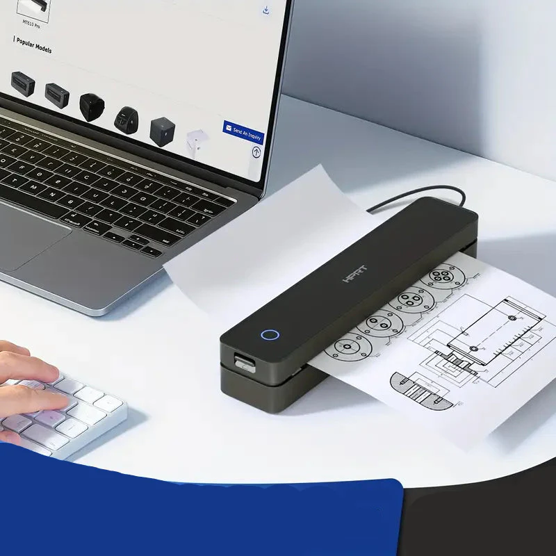 Image of Portable Wireless Thermal Printer – 203DPI, A4 & Letter, USB Charging