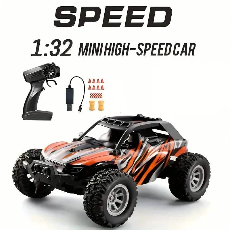 Image of 1:32 Scale RC Remote Control Car – 20 Km/h, 2.4GHz, Red & Green