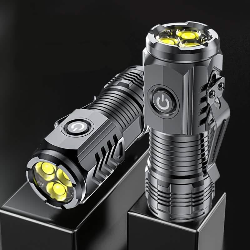 Image of 2-Pack: USB Rechargeable Mini LED Tactical Flashlight