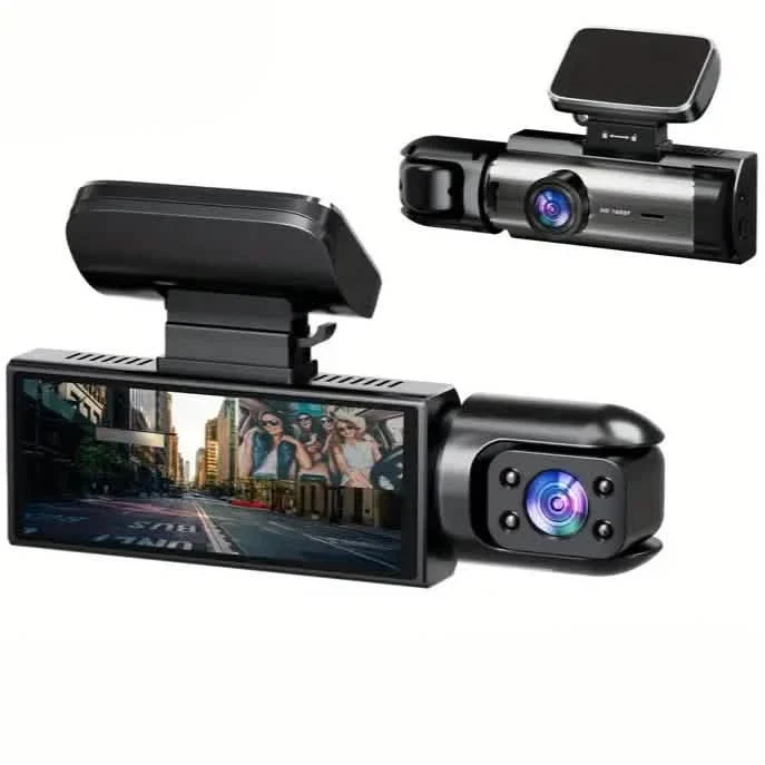 Image of 1080P High-Definition Dual Camera Dash Cam for Cars 3.16 Inch IPS Screen GPS and Lane Departure Warning
