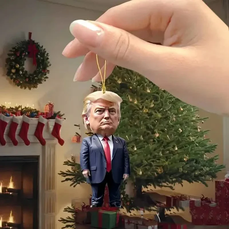 Image of Trump Acrylic Hanging Pendant - 2D Flat Art Decoration