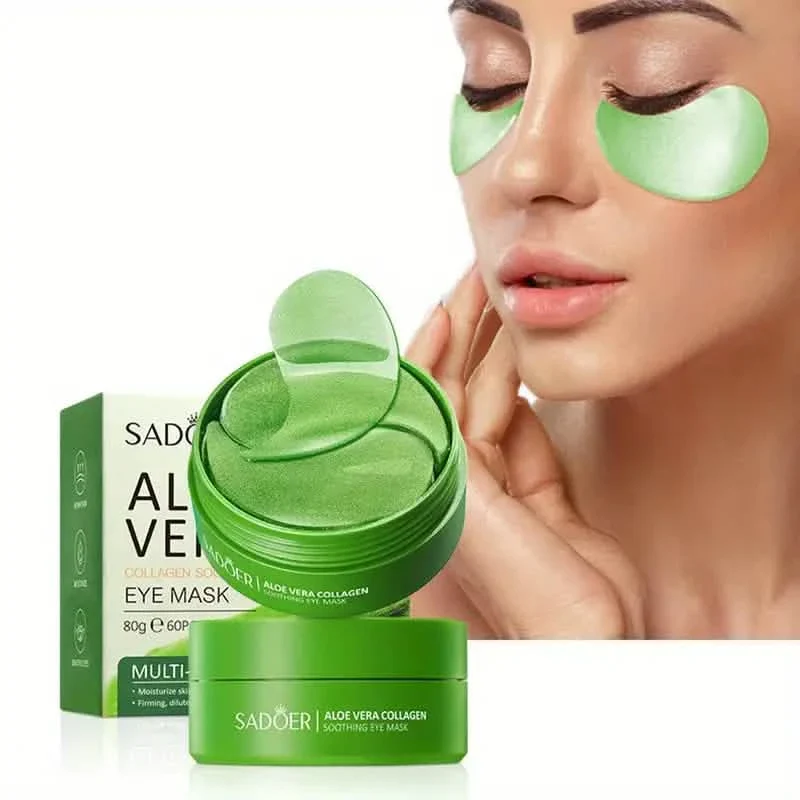 Image of Aloe & Collagen Crystal Eye Mask - Hypoallergenic, Firming Moisturizing Care for All Skin Types