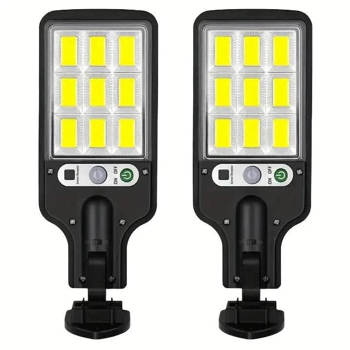 Image of 2-Pack: Solar Outdoor Security Street Lighting, 3 Modes With Wireless Motion Sensing and Remote Control