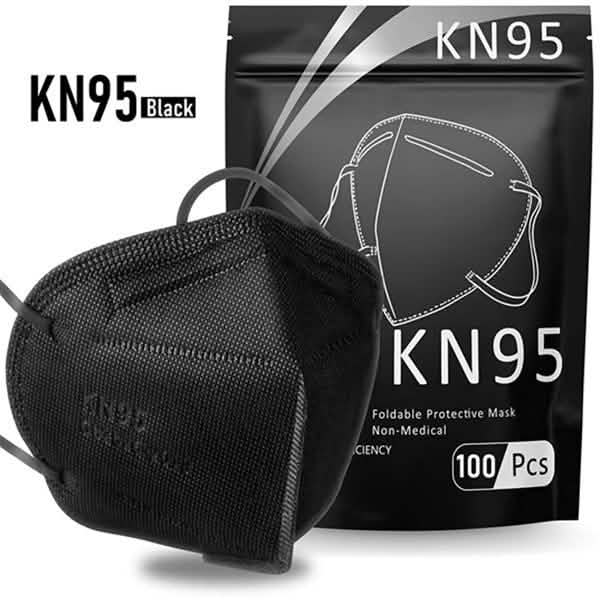 Image of KN95 Foldable Protective Face Mask - Black