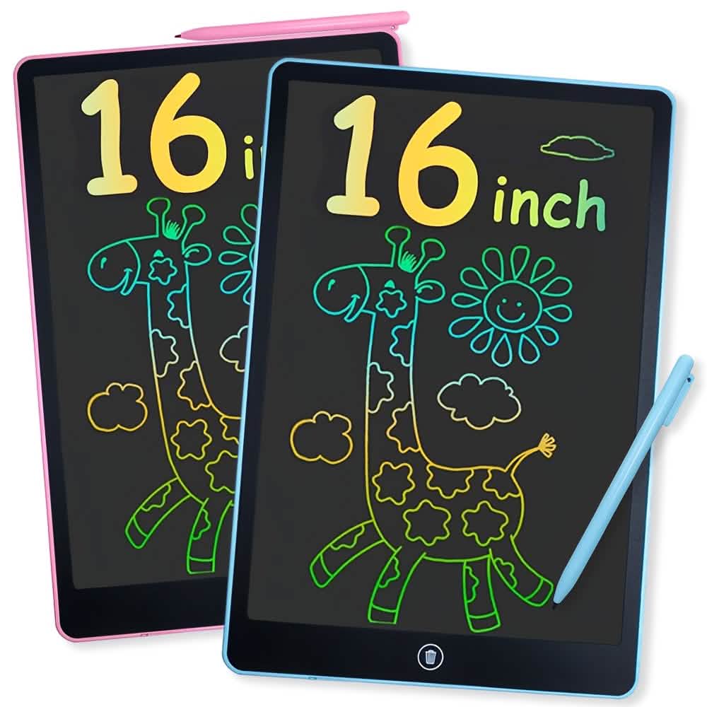 Image of Digital LCD Writing Tablet with Stylus Pen – Reusable Wipeable Dry-Erase Doodle & Drawing Board