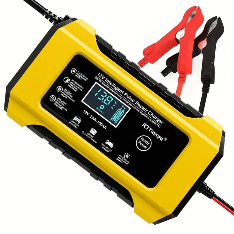 Image of 12V Intelligent Pulse Repair Smart Battery Charger with LCD Display
