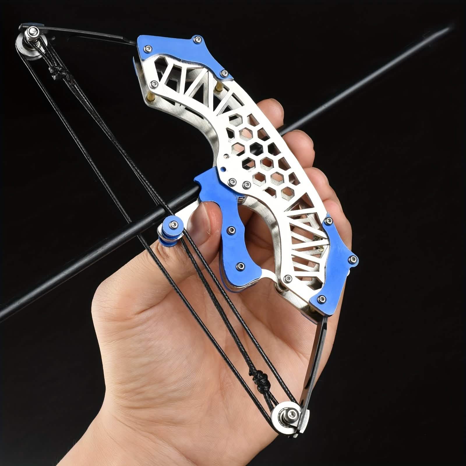 Image of Mini Archery Bow Set – Right/Left Hand, Metal Compound Bow, Shooting Practice