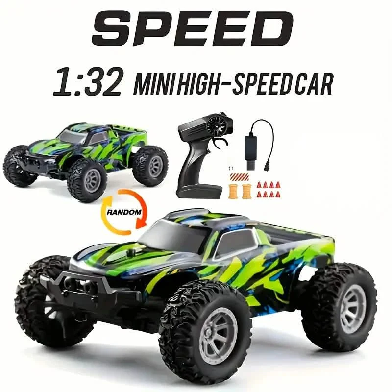 Image of 1:32 Scale RC Remote Control Car – 20 Km/h, 2.4GHz, Red & Green