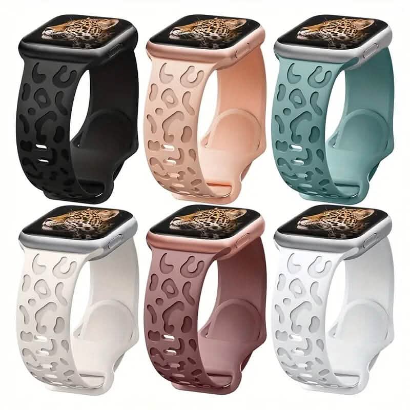 Image of Leopard Engraved Replacement Band Compatible with iWatch