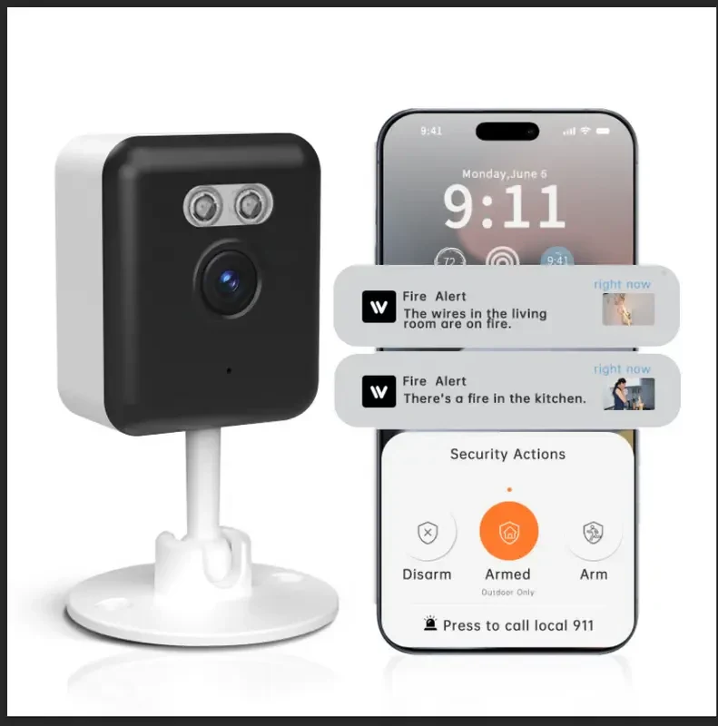 Image of 3MP Smart Home Security Camera – Night Vision, Two-Way Audio, Motion Detection, Alexa Compatible