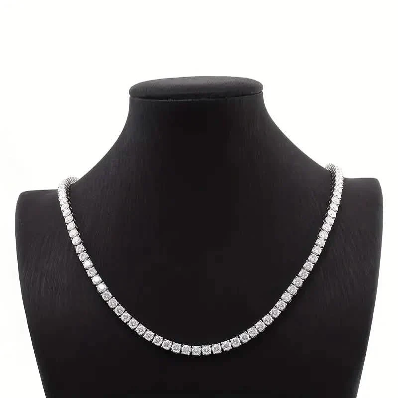 Image of Men's Elegant Diamond Cubic Zirconia Necklace Chain