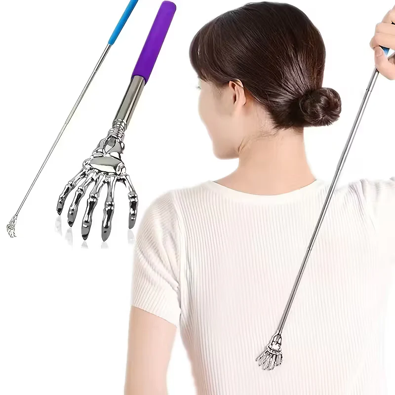 Image of Retractable Back Itching Device – Stainless Steel Claw Massager for Relaxing the Back