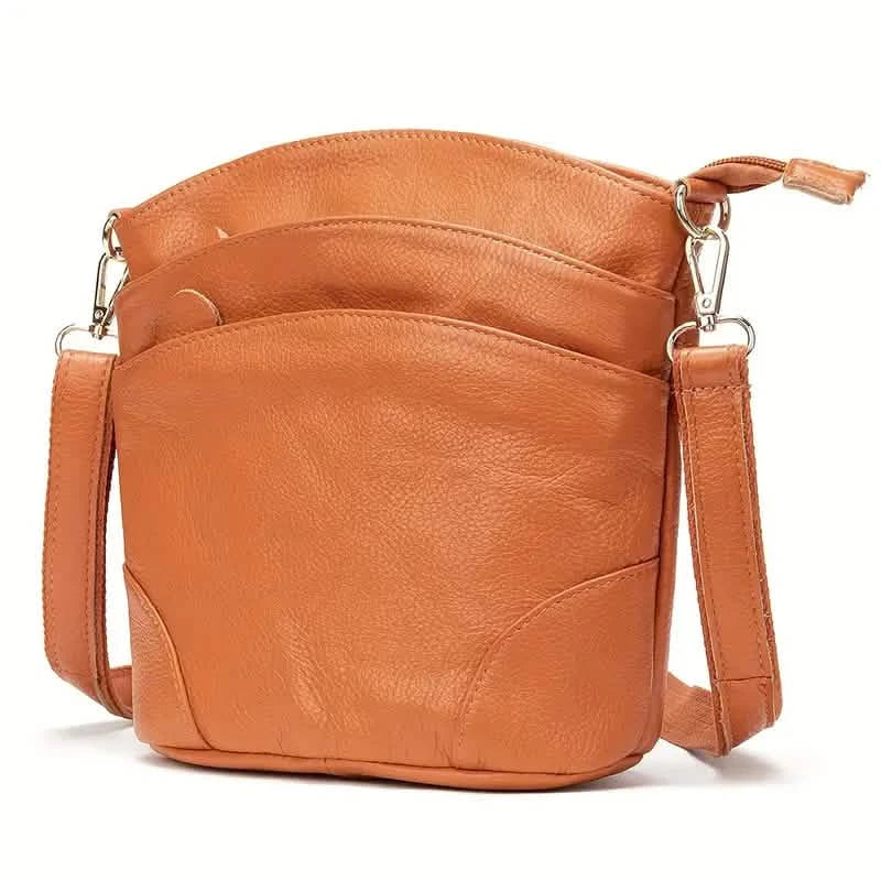 Image of Premium Genuine Cowhide Leather Crossbody Bag