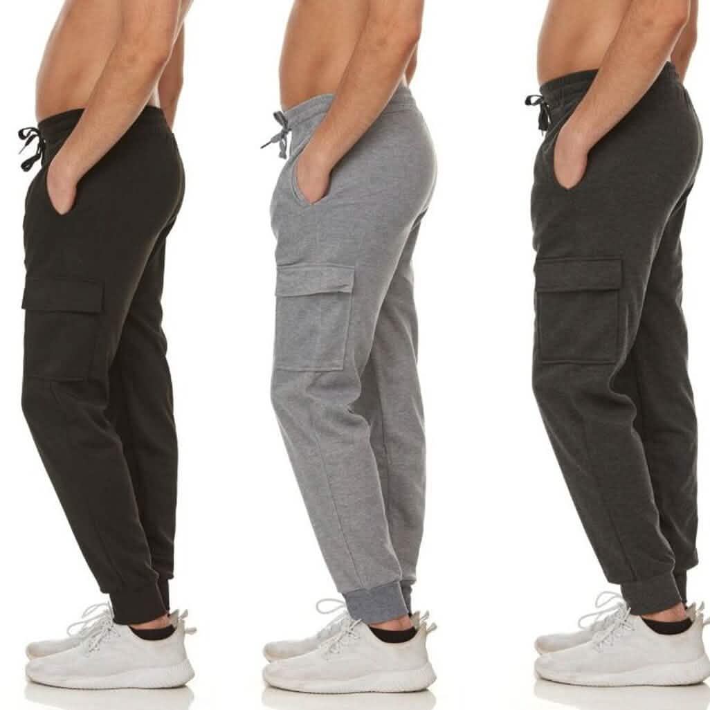 Image of 3-Pack: Men's Jogger Pants with Cargo Pockets