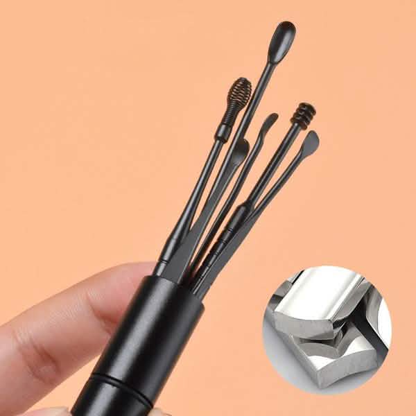 Image of 6-Piece: Portable Stainless Steel Ear Pick Set
