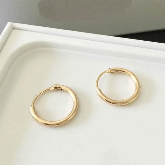Image of 18K Gold Endless Hoop Earrings