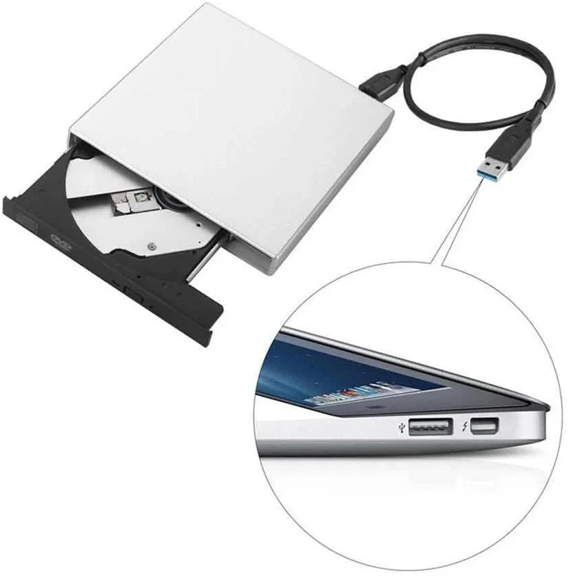 Image of Ultra-thin External DVD RW CD Writer Drive USB 3.0